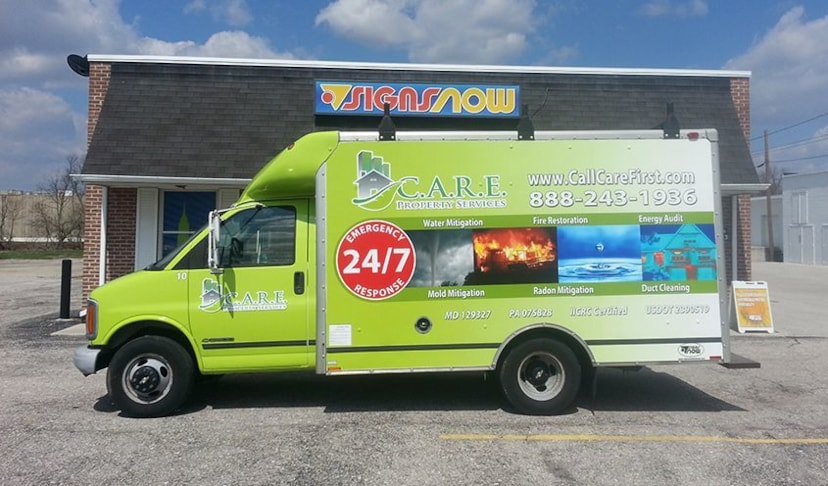 CARE Property Services has been using Signs Now Hanover for all the fleet vehicles. We developed a design that can be incorporated onto a large variety of vehicles.
