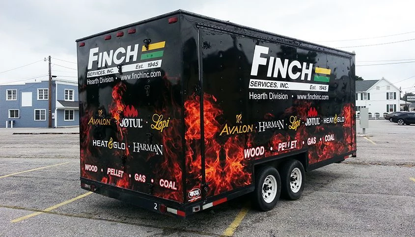This trailer was wrapped top to bottom for Finch Services, Inc of Hanover, PA.