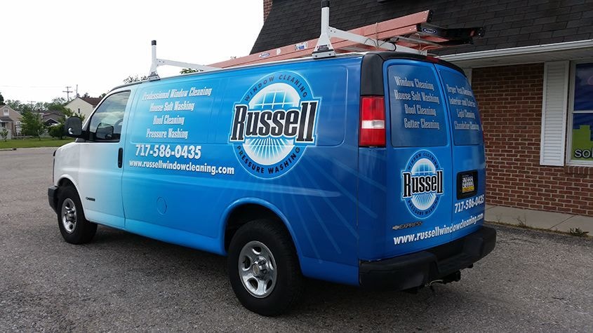 This partial wrap was done for Russell Window Cleaning of Littlestown, PA.