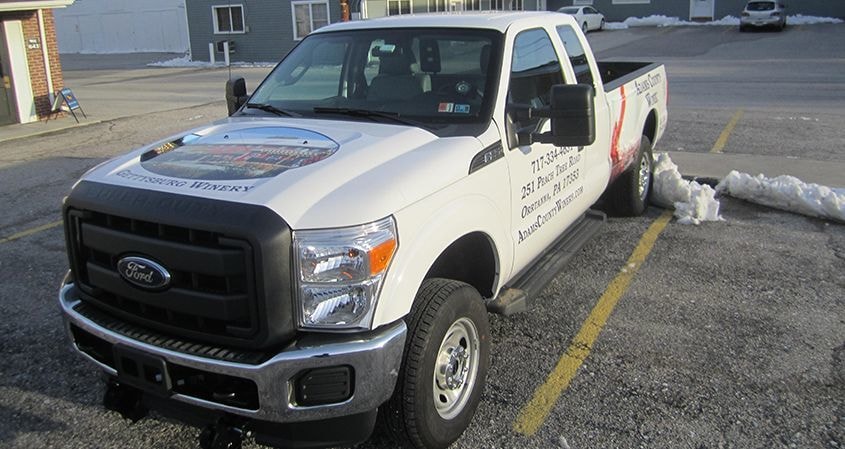 Designed and installed for Adams County Winery.