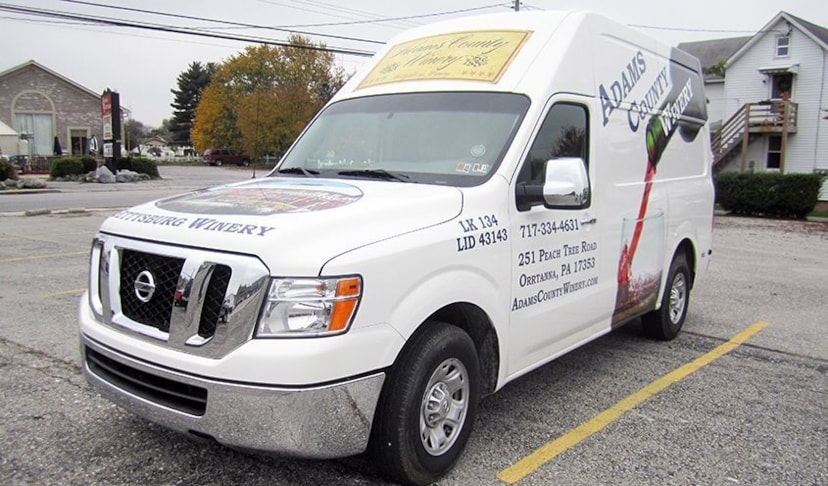 Designed and installed for Adams County Winery.