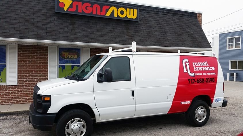 Van graphics designed and installed for Russell Lawrence of Littlestown, PA.