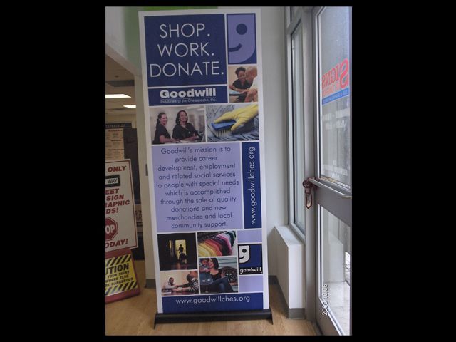 Retractable Banner Stand - Goodwill Industries