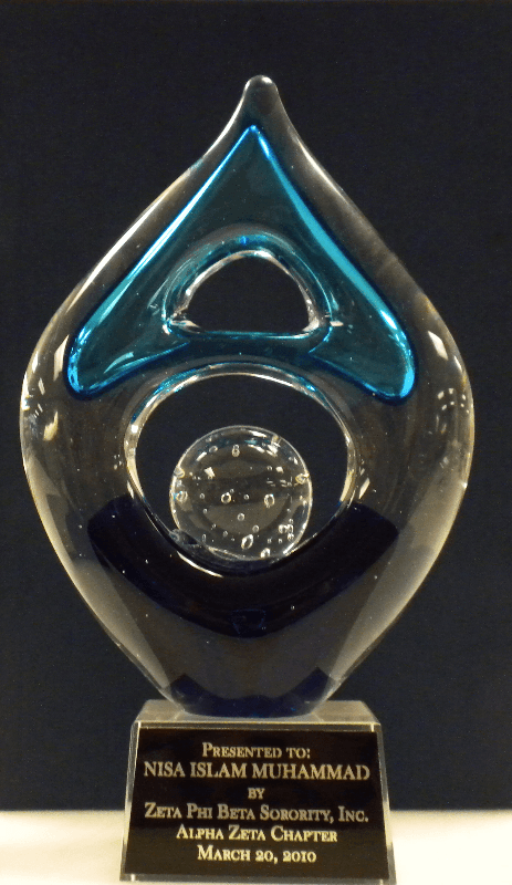 Glass Award with Laser Engraved Plaque