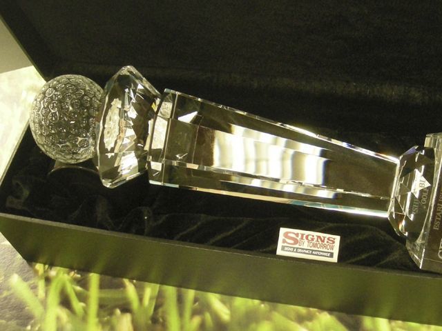 Crystal Award - Engraved Golf Tournament Prize