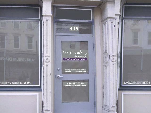 Window lettering and graphics installed on-site at customer