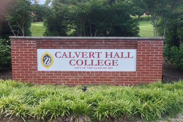 Calvert Hall College Carved Sign
