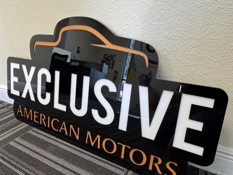 3D Signs & Dimensional Letters | Auto Dealerships & Repair | Orlando, FL | Acrylic | Illuminated Acrylic Sign | Lobby Sign | Windermere | Lake Nona | LED Sign | Winter Garden