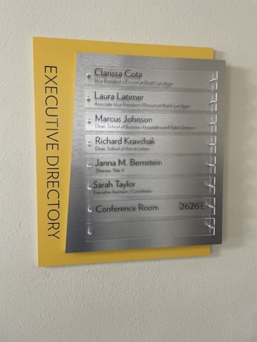 Directory and Wayfinding Signage