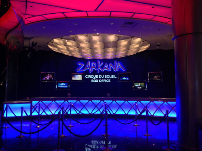 Halo Lit Channel Letters Zarkana Ticket Window Aria Hotel Las Vegas