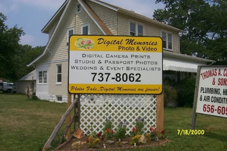 Professional exterior post sign for site identification