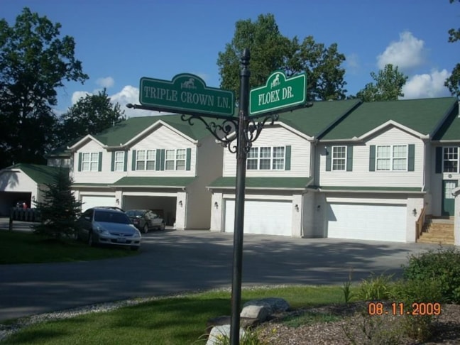 Decorative street signs installed at Derby Village in Sylvania, Ohio.