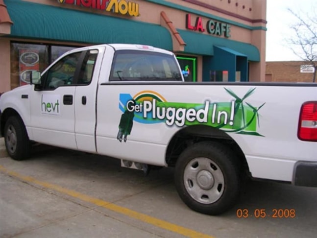 Digitally printed vinyl trailer wrap with custom graphics