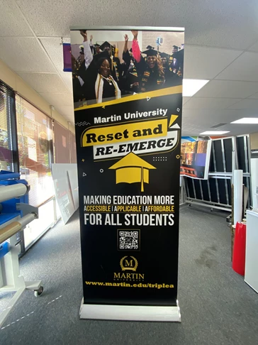 Retractable Banners, Pop-Up Banners and Stands | College & University Signage