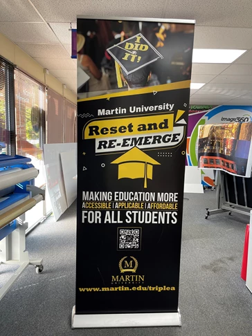 Retractable Banners, Pop-Up Banners and Stands | College & University Signage