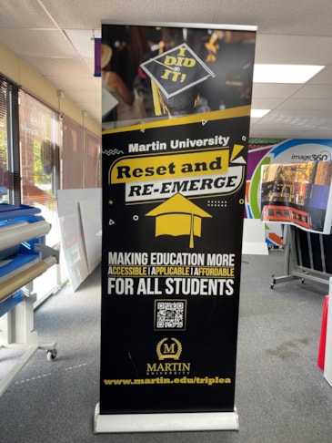 Retractable Banners, Pop-Up Banners and Stands | College & University Signage