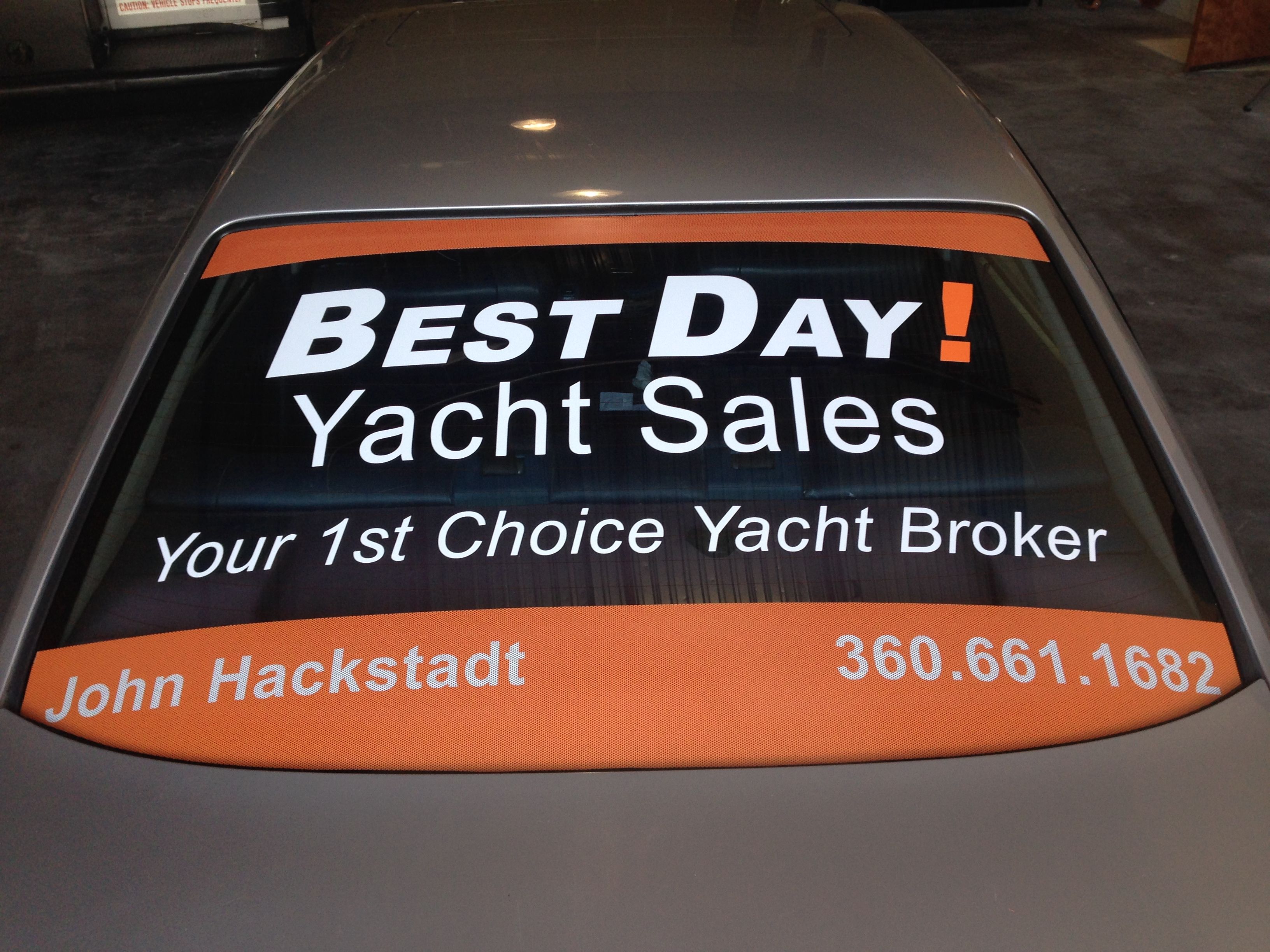  - Vehicle Graphics - Window Graphics - Best Day! Yacht Sales - Anacortes, WA