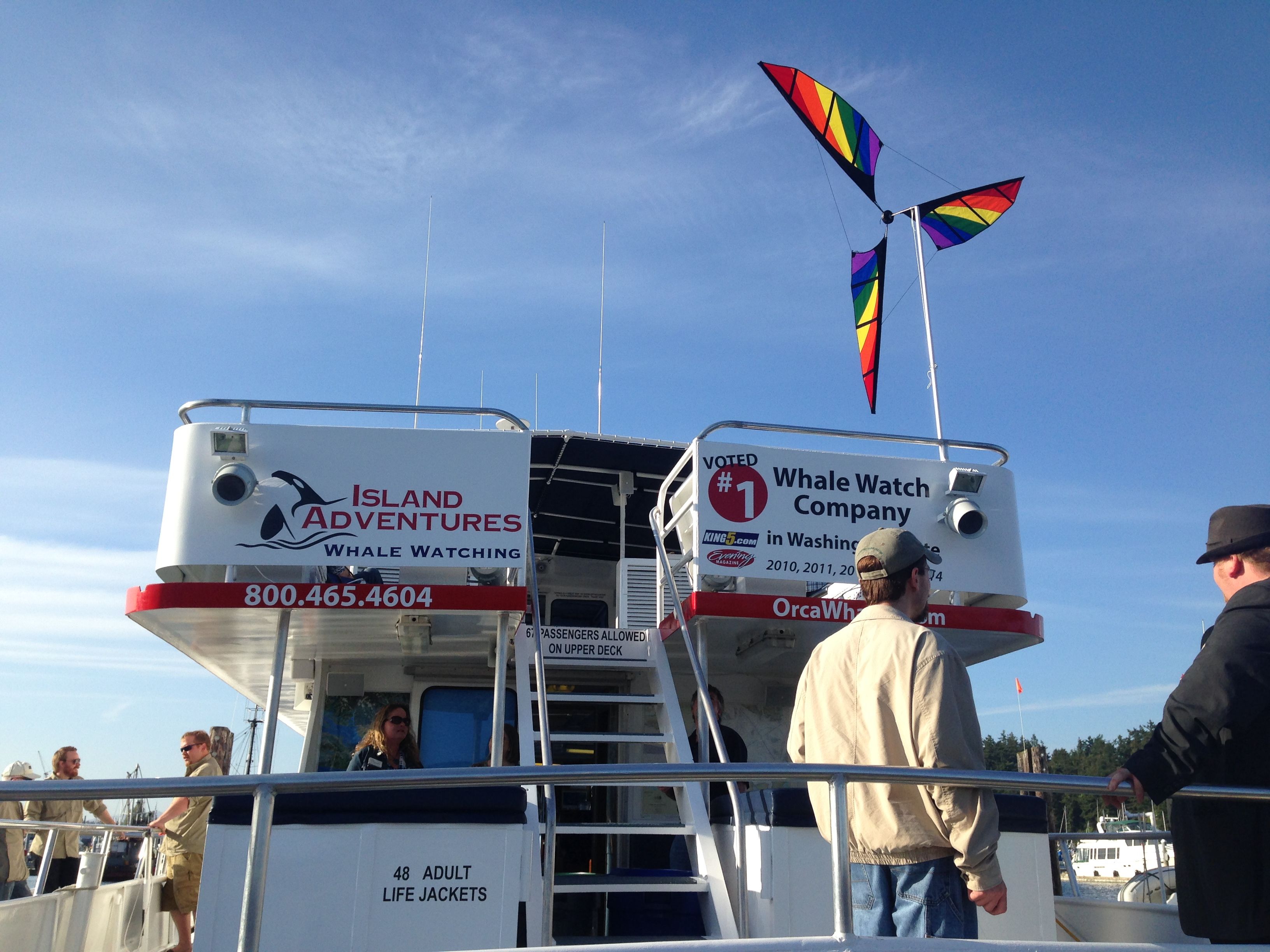 Boat Graphics - Cut Vinyl - Island Adventures Whale Watching - Anacortes, WA