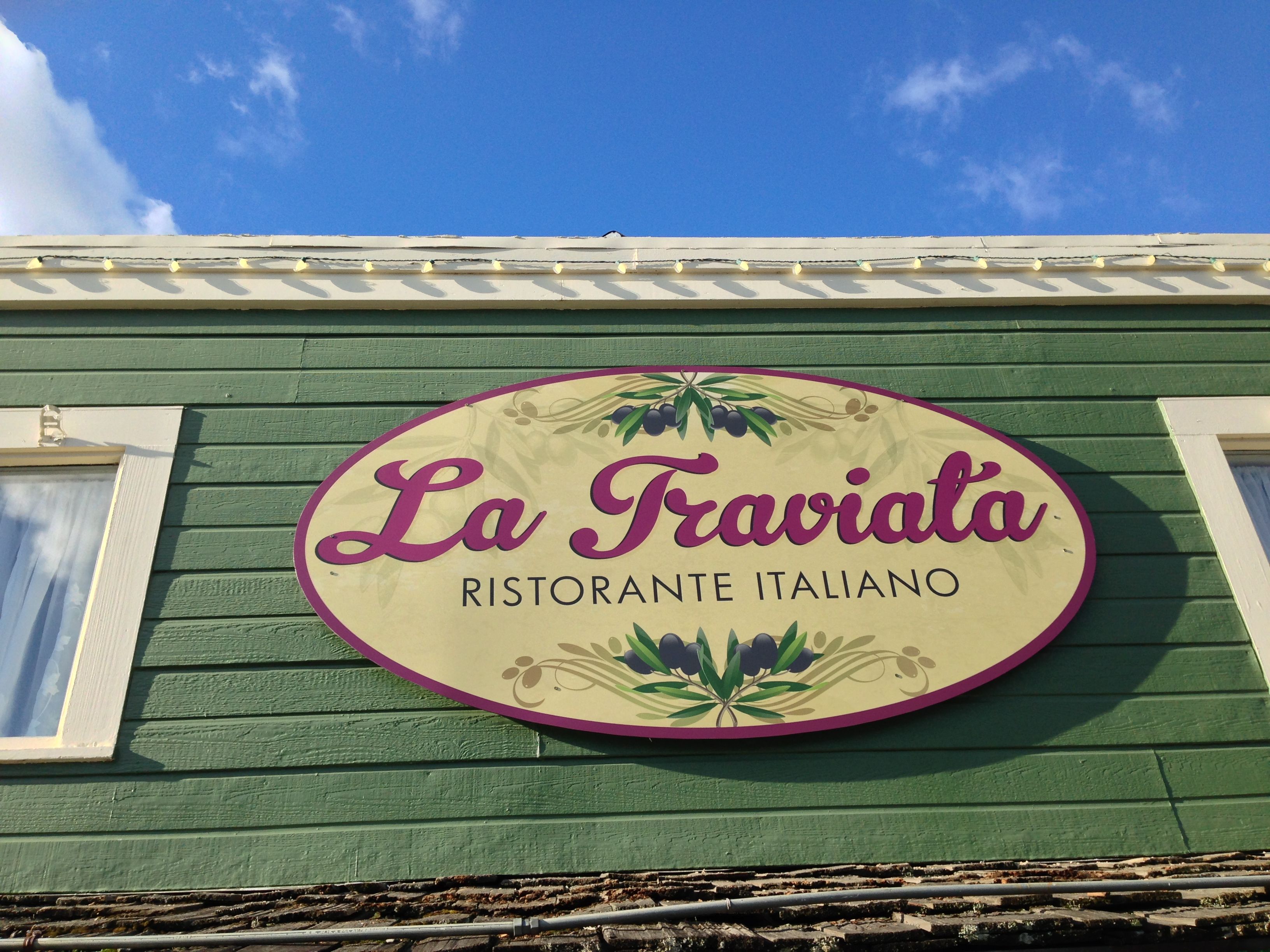  - Rigid Signage - Business Sign - La Traviata - La Conner, Wa