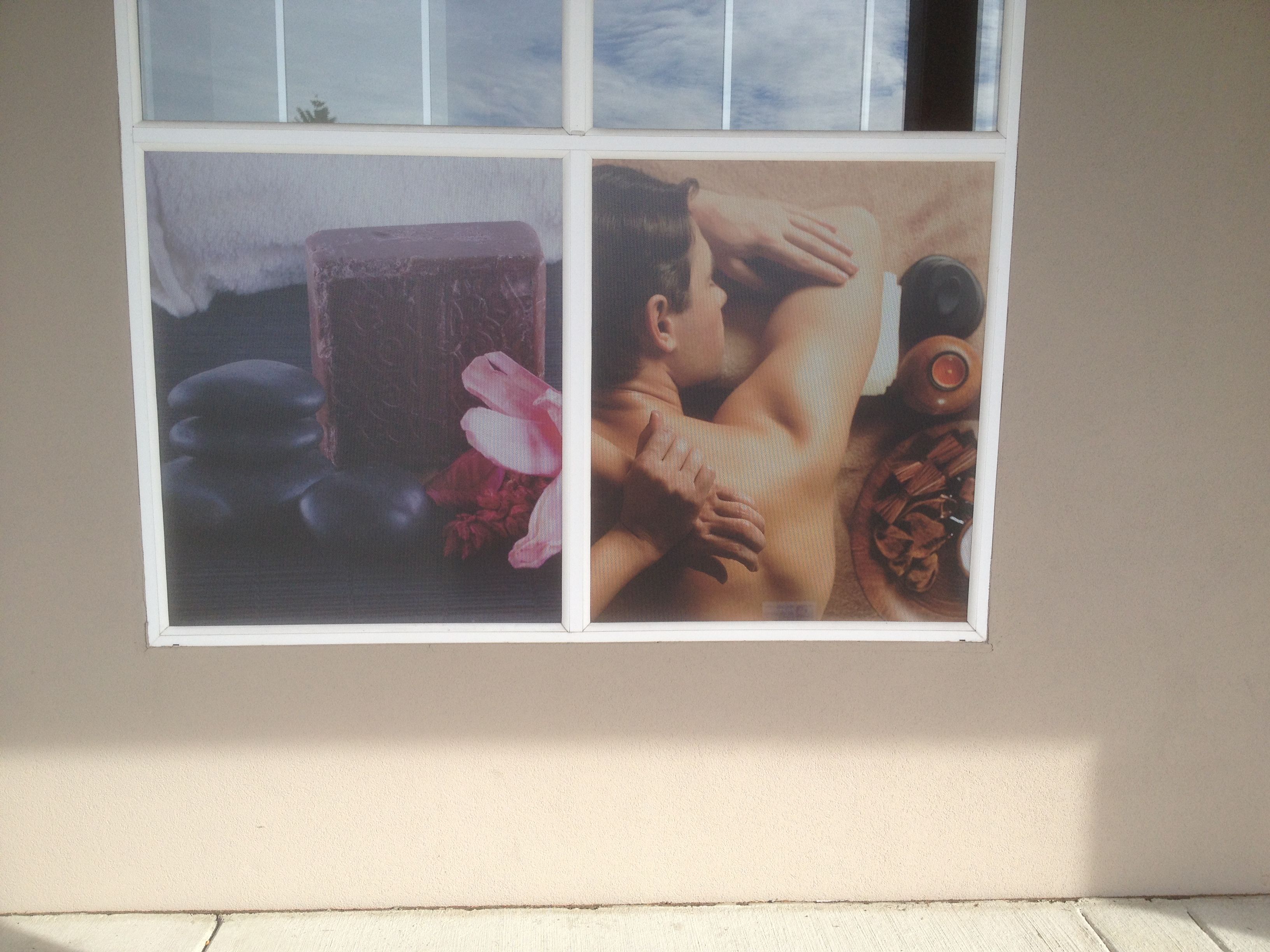  - Custom Graphics - Window Graphics - Massage Arts Studio - Burlington, WA
