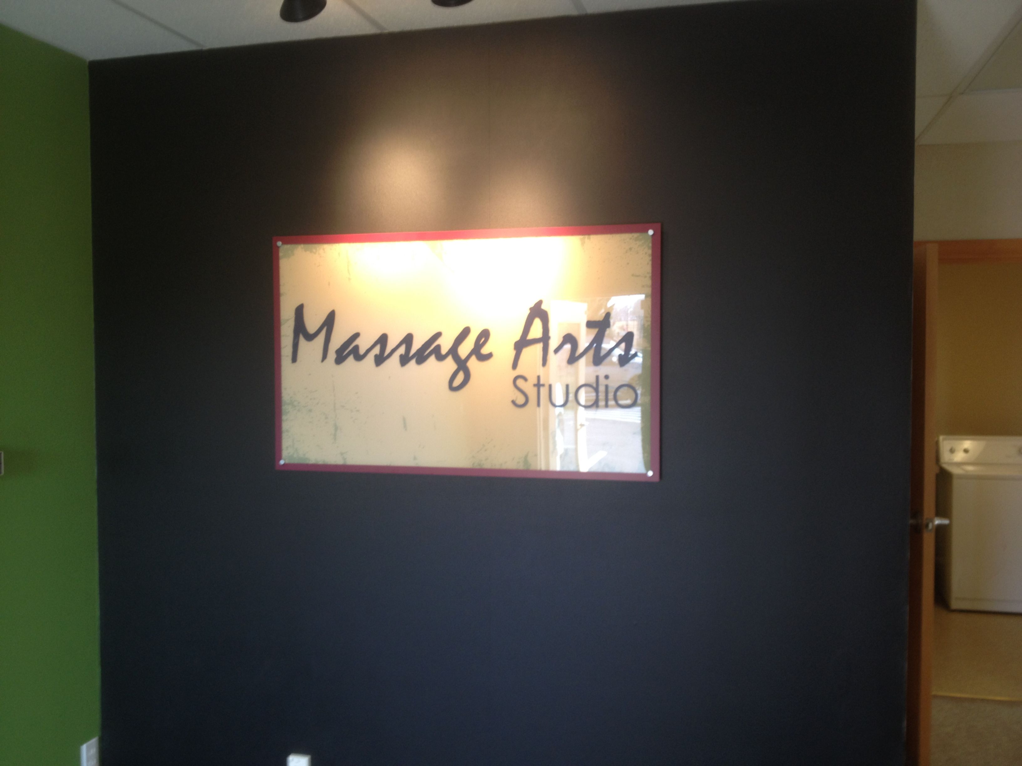  - Custom Displays - Acrylic & Stand-Offs Display - Massage Arts Studio - Burlington, WA