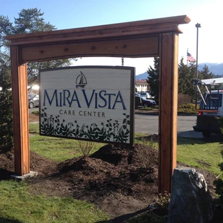  - Architectural Signage - Sandblasted Sign - Mira Vista Care Center - Mount Vernon, WA