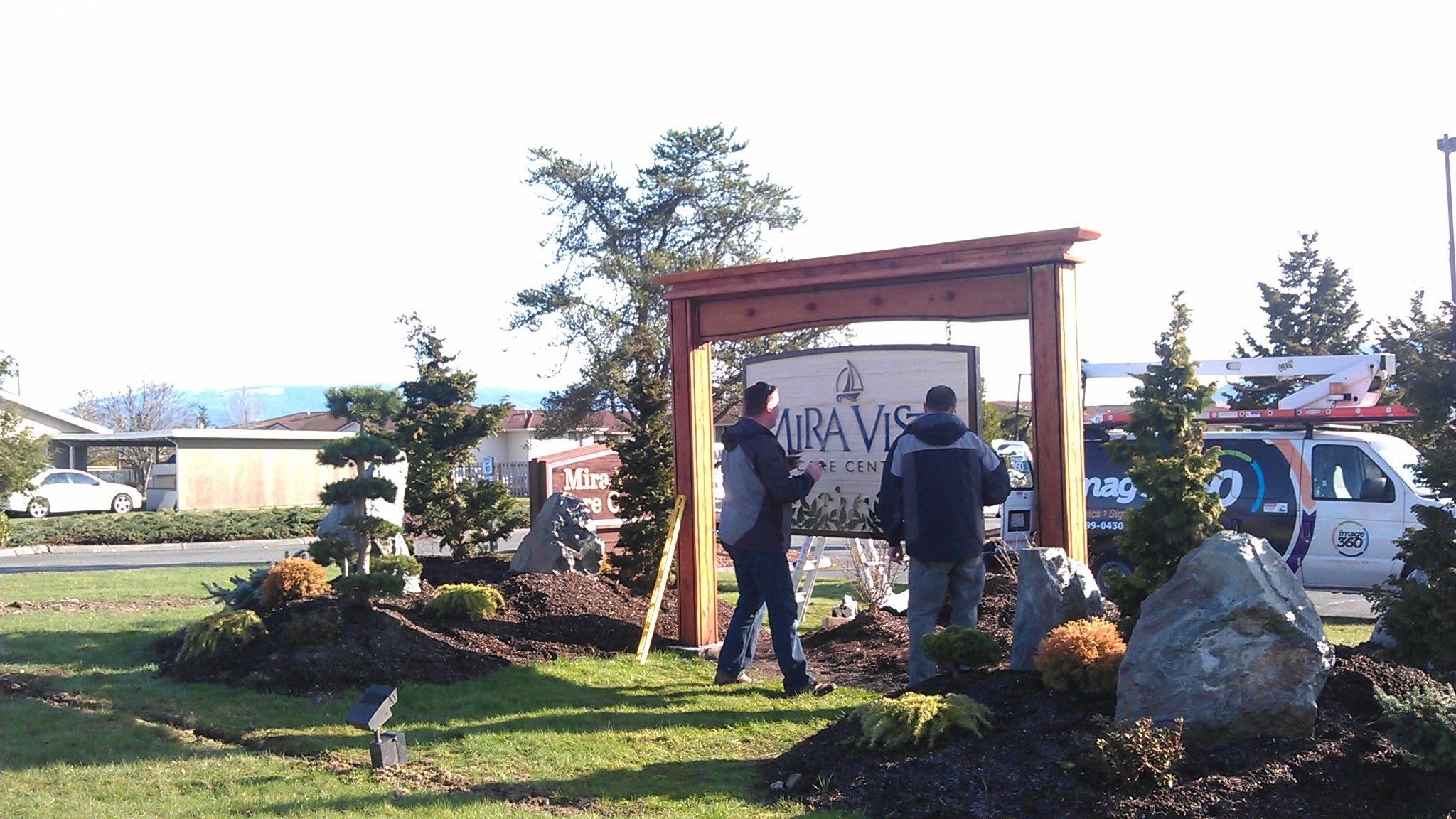  - Architectural Signage - Sandblasted Sign - Mira Vista Care Center - Mount Vernon, WA