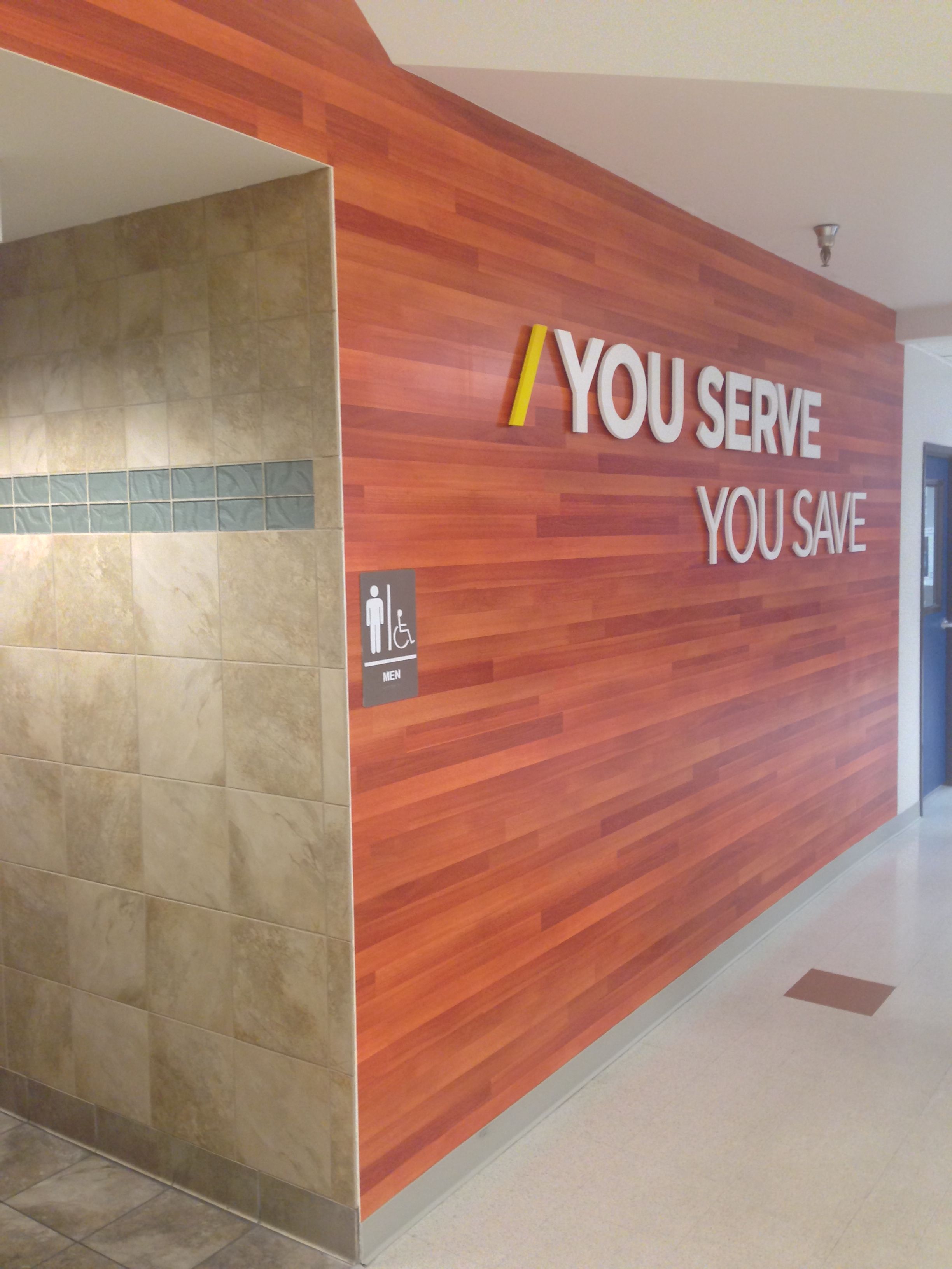  - Architectural Signage - Dimensional Lettering & Custom Wallpaper - Navy Exchange Whidbey Island - Oak Harbor, WA
