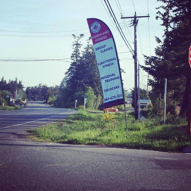  - Custom Banners - Feather Banner - North End Fitness - Oak Harbor, WA