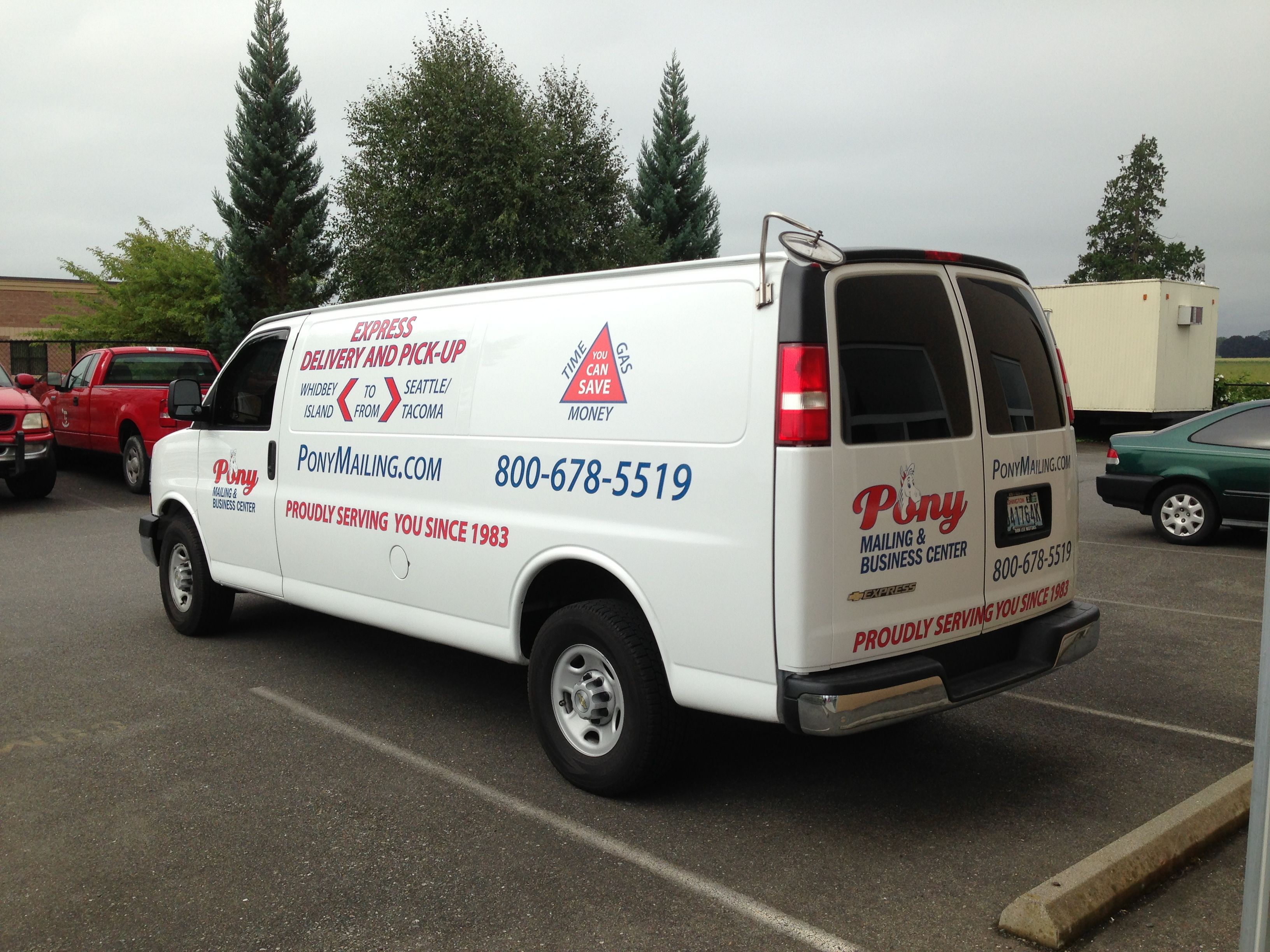  - Vehicle Graphics - Partial Vehicle Wrap - Pony Mailing - Oak Harbor, Wa