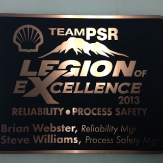 - Image360-Burlington-WA-LaserEngraved-Plaque-Shell-Refinery-Anacortes, WA