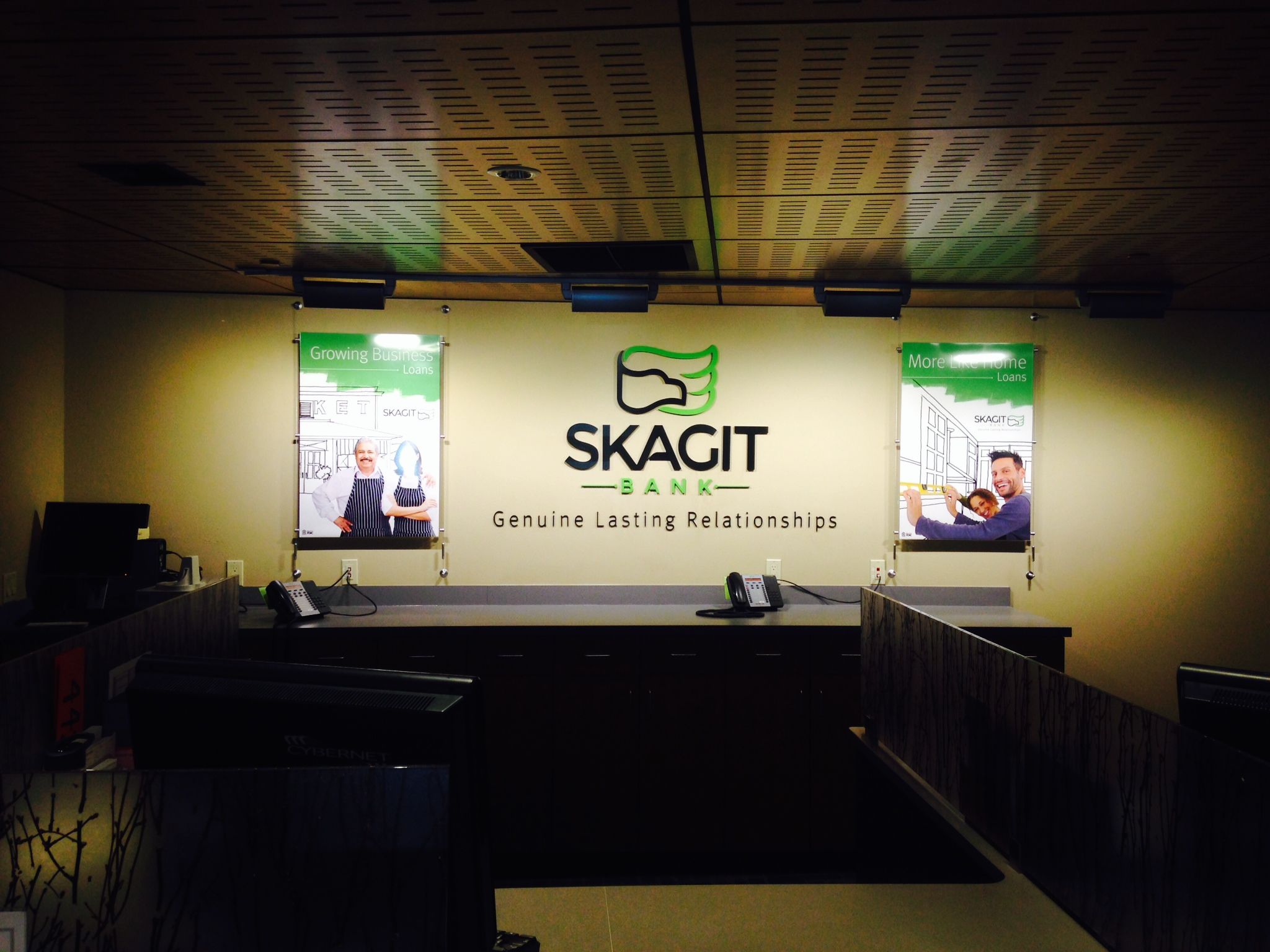  - Architectural Signage - Dimensional Lettering - Skagit Bank - Bellingham, WA
