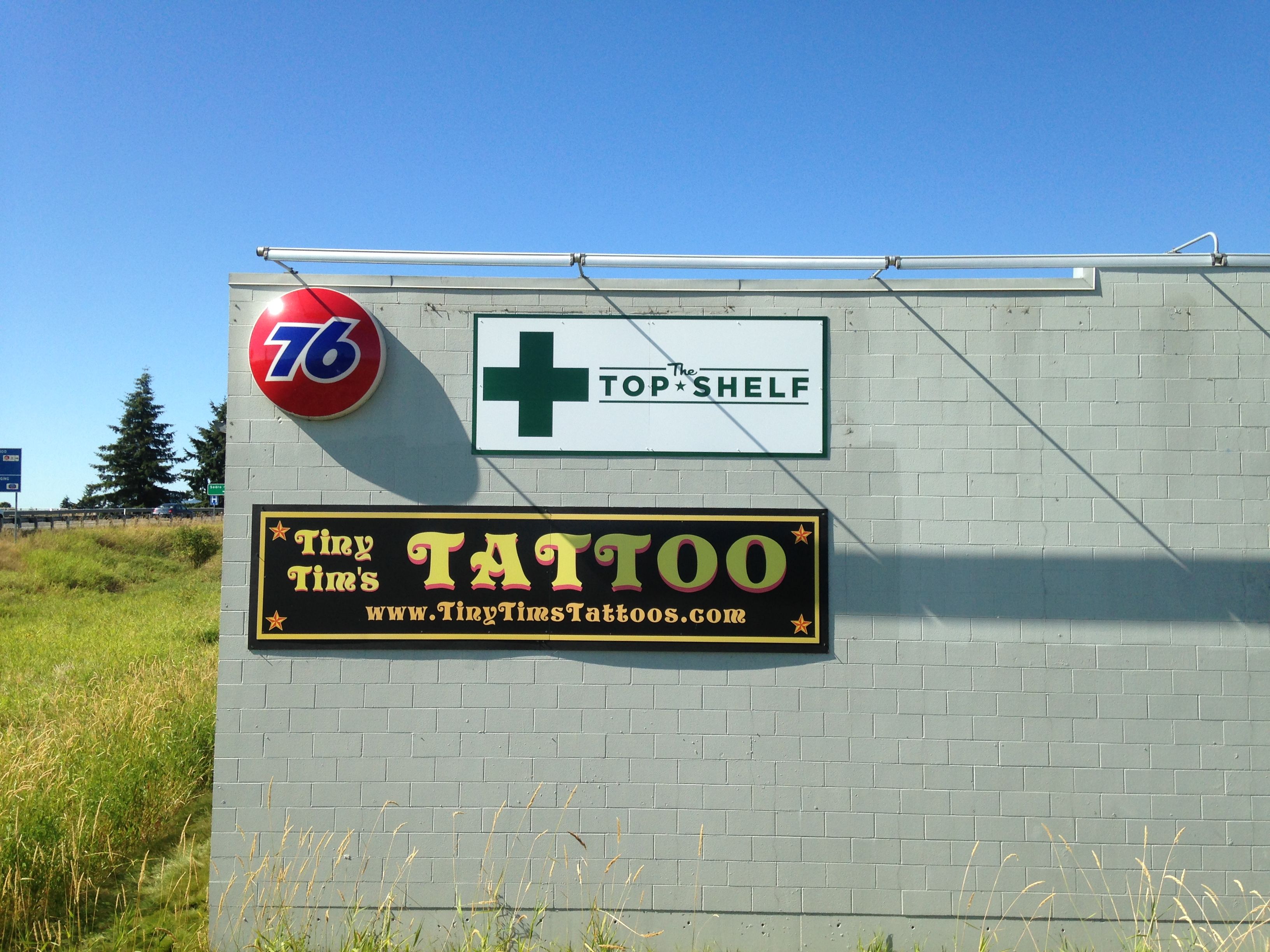  - Architectural & Company Signage - Business Sign - The Top Shelf - Burlington, WA