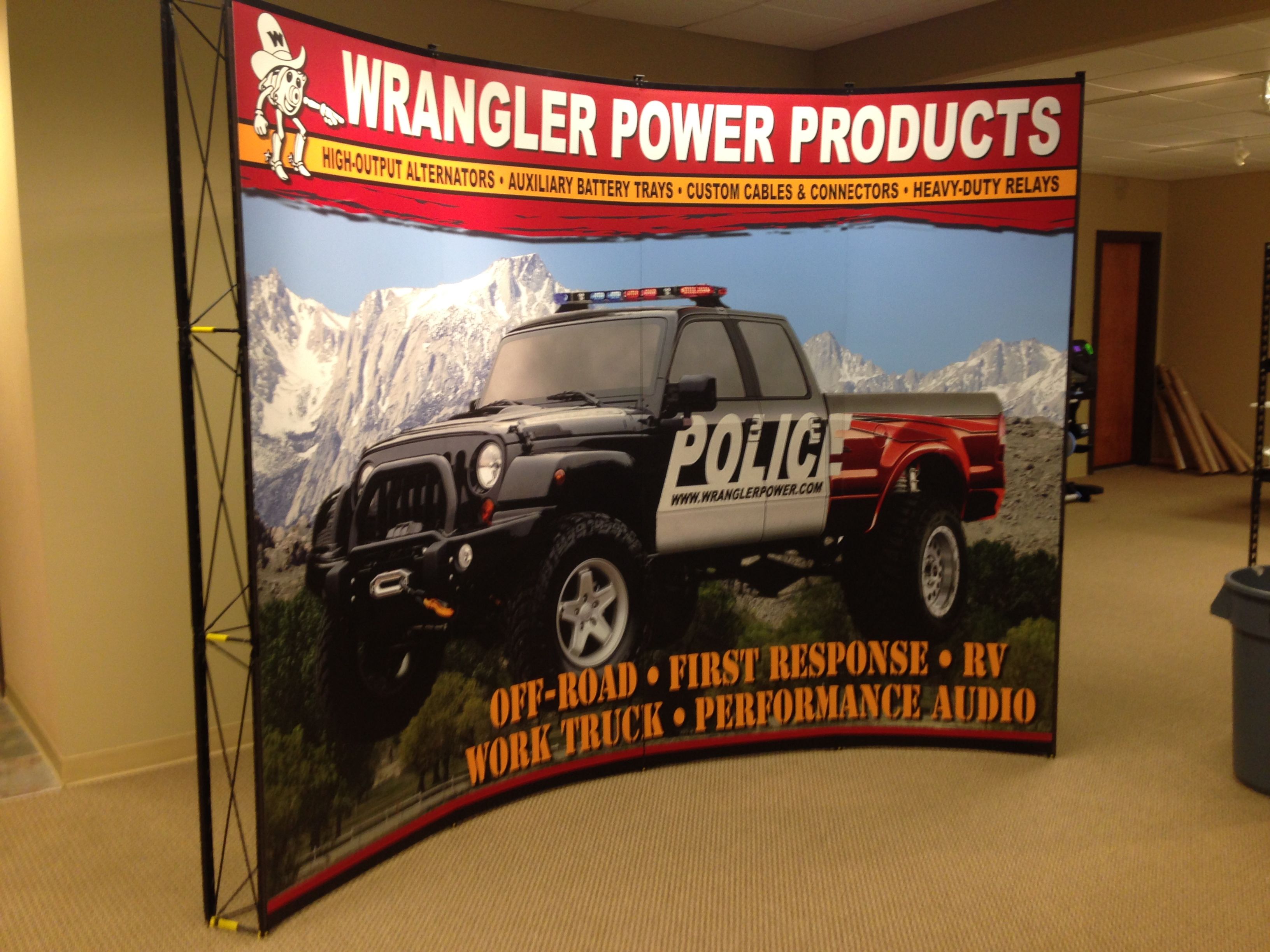  - Tradeshow Graphics - Pop-Up Display - Wrangler Power Products - Arlington, Wa