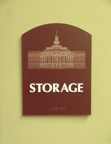 ADA and Wayfinding storage room sign