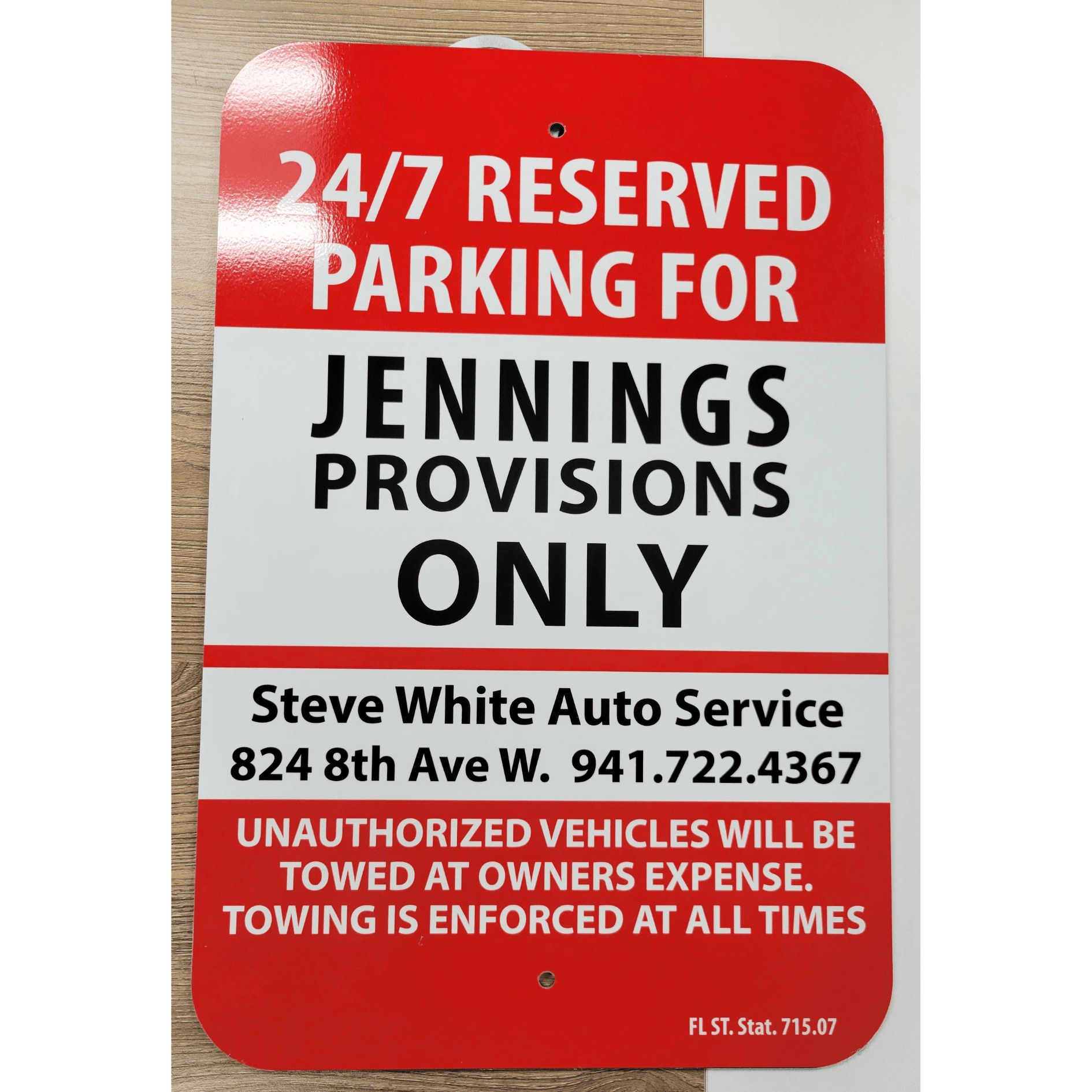 Parking Lot Signs | Restaurants & Foodservice | Sarasota | Metal