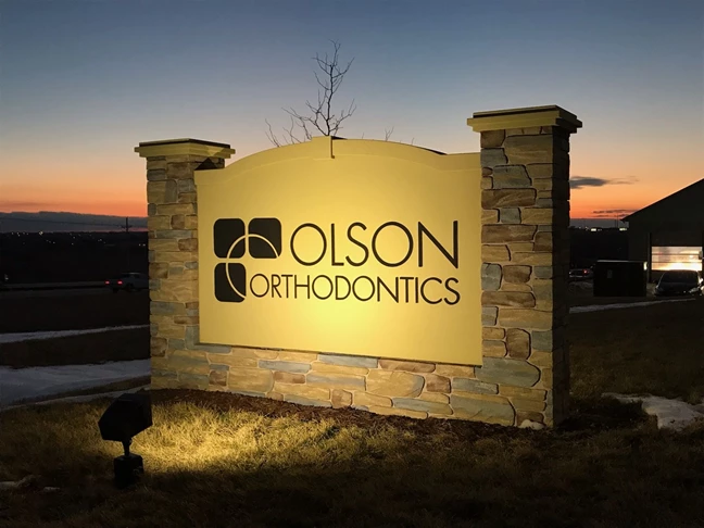 Olson Orthodontics Monument Sign