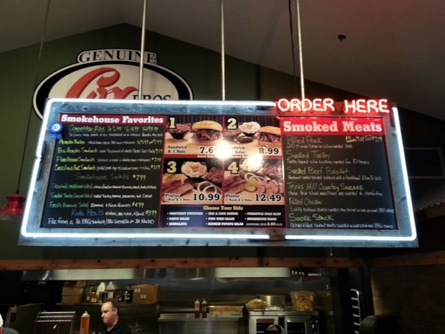 Menu Signs & Price List Signage