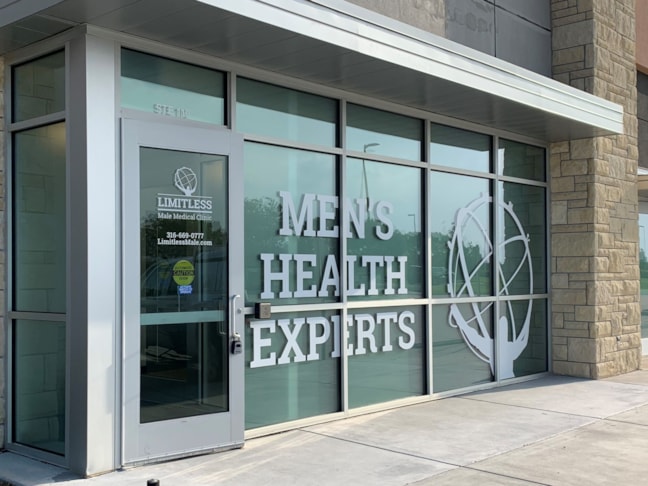 Privacy Window Film (2nd surface) with White Vinyl Graphics (1st surface)