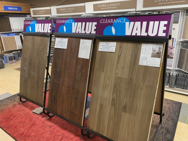 Display Header for Badwins Flooring America