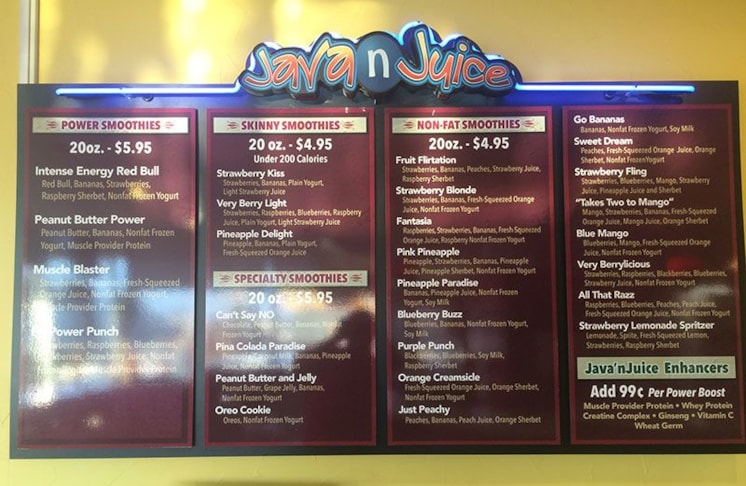 Menu Signs & Price List Signage