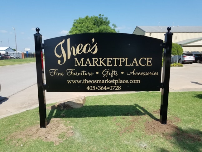 Marketplace, Elegant Signs, Post and Panel, Marketing, Advertising, Furniture, Graphics