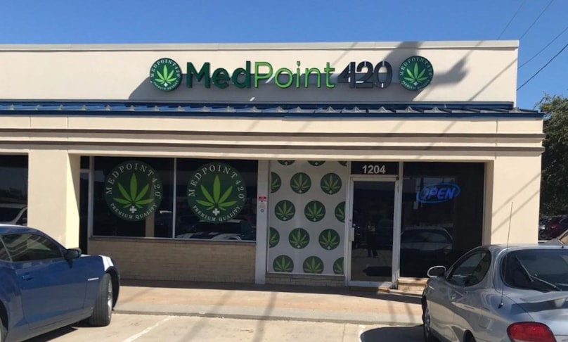 Channel Letters | Healthcare | Midwest City, Oklahoma | Dispensary | Advertising | Pharmacy | Perforated Vinyl | Signs