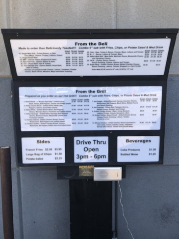 Menu Signs & Price List Signage