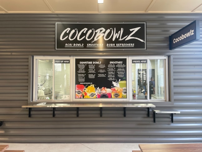 Vinyl Wrap & ACM Sign for Coco Bowlz Kiosk