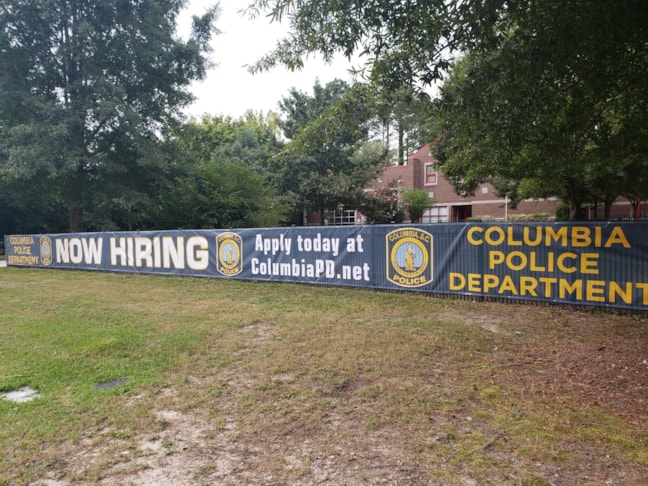 Mesh Banner for Columbia Police Department