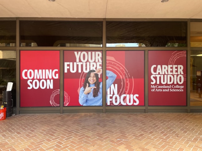 Coming Soon Vinyl Window Graphics for UofSC