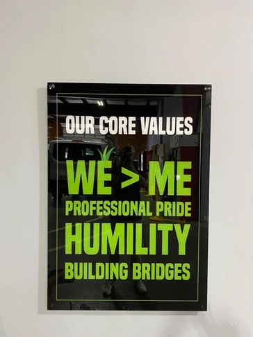 Trifecta Landscaping Acrylic Sign with Stand-offs