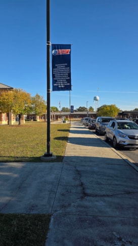 Vinyl Outdoor Pole Pocket Banners for Hopkins Middle School