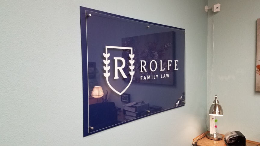 Printed Acrylic mounted over vinyl wall graphic